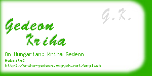 gedeon kriha business card